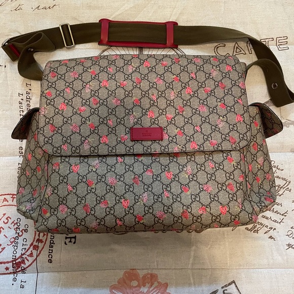 Gucci Handbags - Limited Edition Gucci Diaper Bag (Strawberry)